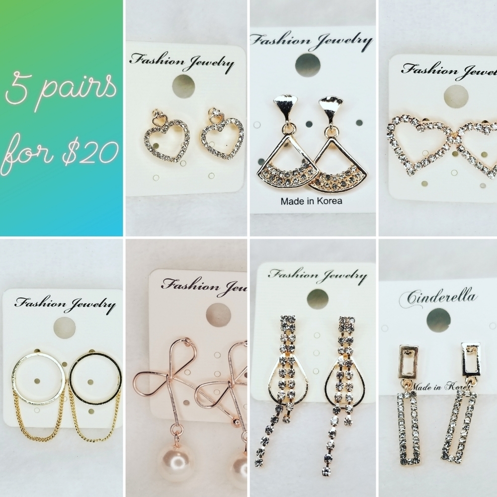 5 for $15 earrings - Picture 1 of 8
